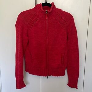 Eddie Bauer Red zip up sweater